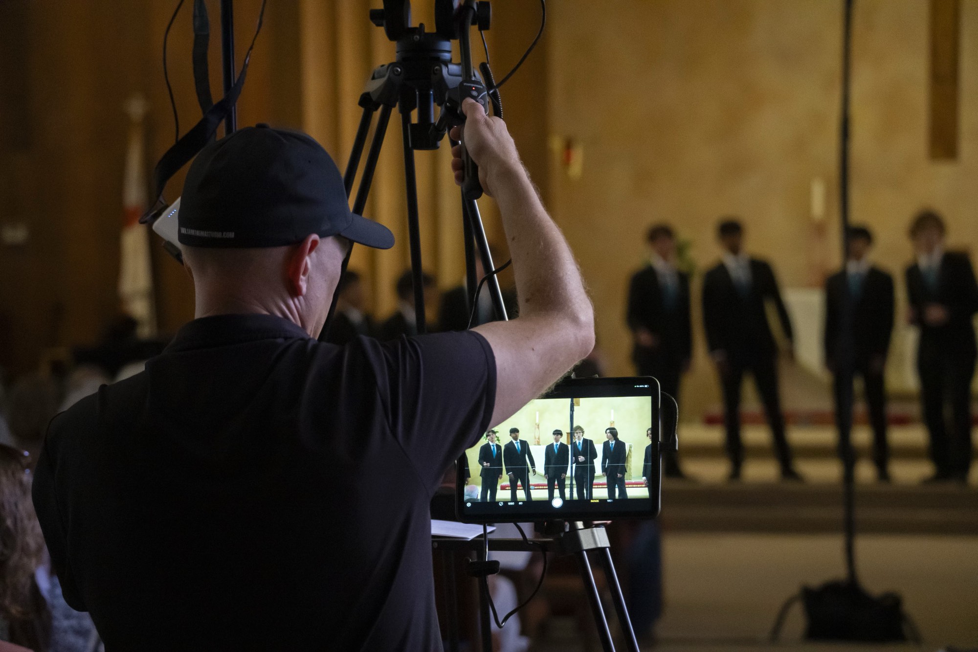 Dan Kildahl filming a live performance