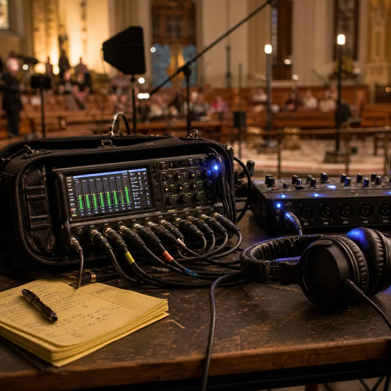 Audio capture equipment for live performance recording