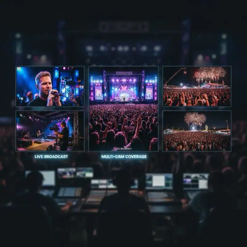 Multi-camera webcasting production setup