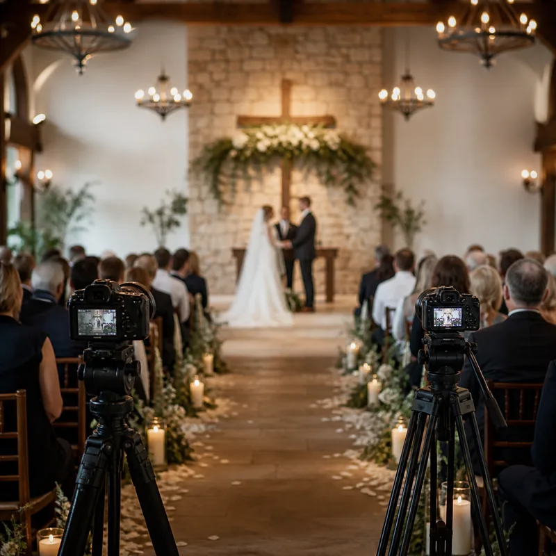 Multi-camera wedding ceremony setup