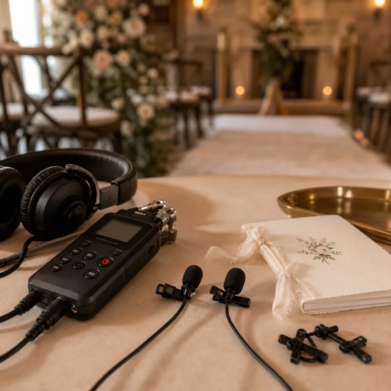 Audio mixer used for wedding ceremony recording